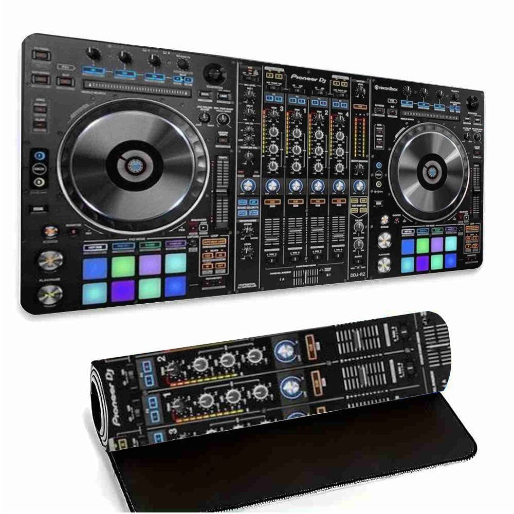 1pc Pioneer DJ DDJ-RZ Controller Mouse Pad & Office Desk Mat - Non-Slip Surface, DJ Setup with Mixer Controls, Compatible with DDJ-RZ Controller, Durable Polyester Front & Rubber Back for Home Studio, Live Performances, Gamin