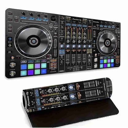 1pc Pioneer DJ DDJ-RZ Controller Mouse Pad & Office Desk Mat - Non-Slip Surface, DJ Setup with Mixer Controls, Compatible with DDJ-RZ Controller, Durable Polyester Front & Rubber Back for Home Studio, Live Performances, Gamin