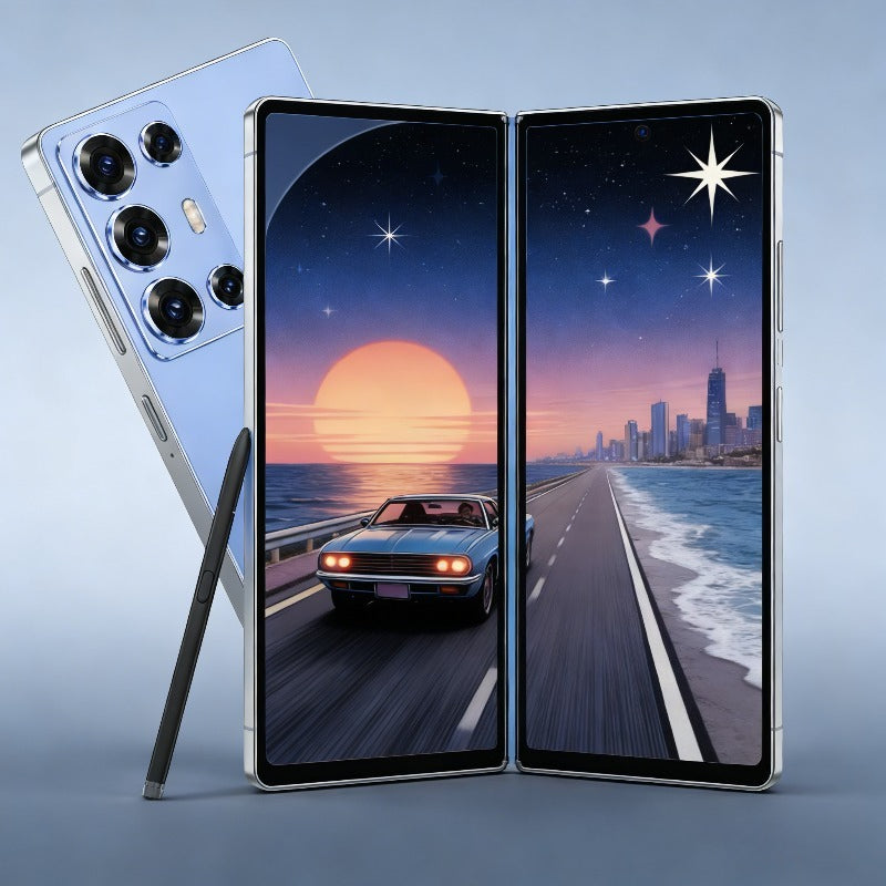 2026 New S25 Intelligent Android Phone | 6.8-inch/3.5-inch, 5G Unlocked Large Screen, Dual 13MP+48MP Camera, USB Type-C Charging, Dual SIM Slots, Includes Stylus, Headphones, Data Cable, Phone Case, Screen Protector | Ideal f
