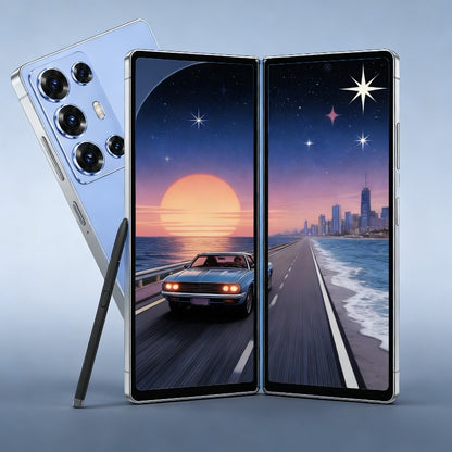 2026 New S25 Intelligent Android Phone | 6.8-inch/3.5-inch, 5G Unlocked Large Screen, Dual 13MP+48MP Camera, USB Type-C Charging, Dual SIM Slots, Includes Stylus, Headphones, Data Cable, Phone Case, Screen Protector | Ideal f