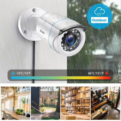 ZOSI H.265+ 16CH Security Camera System with 4TB Hard Drive, AI Human Vehicle Detection, 8 Bullet+8 Dome 1080P CCTV Camera Outdoor Indoor with 80ft Night Vision, 90°Wide Angle, No Monthly Fee,  Continuous Video Recording, Cc