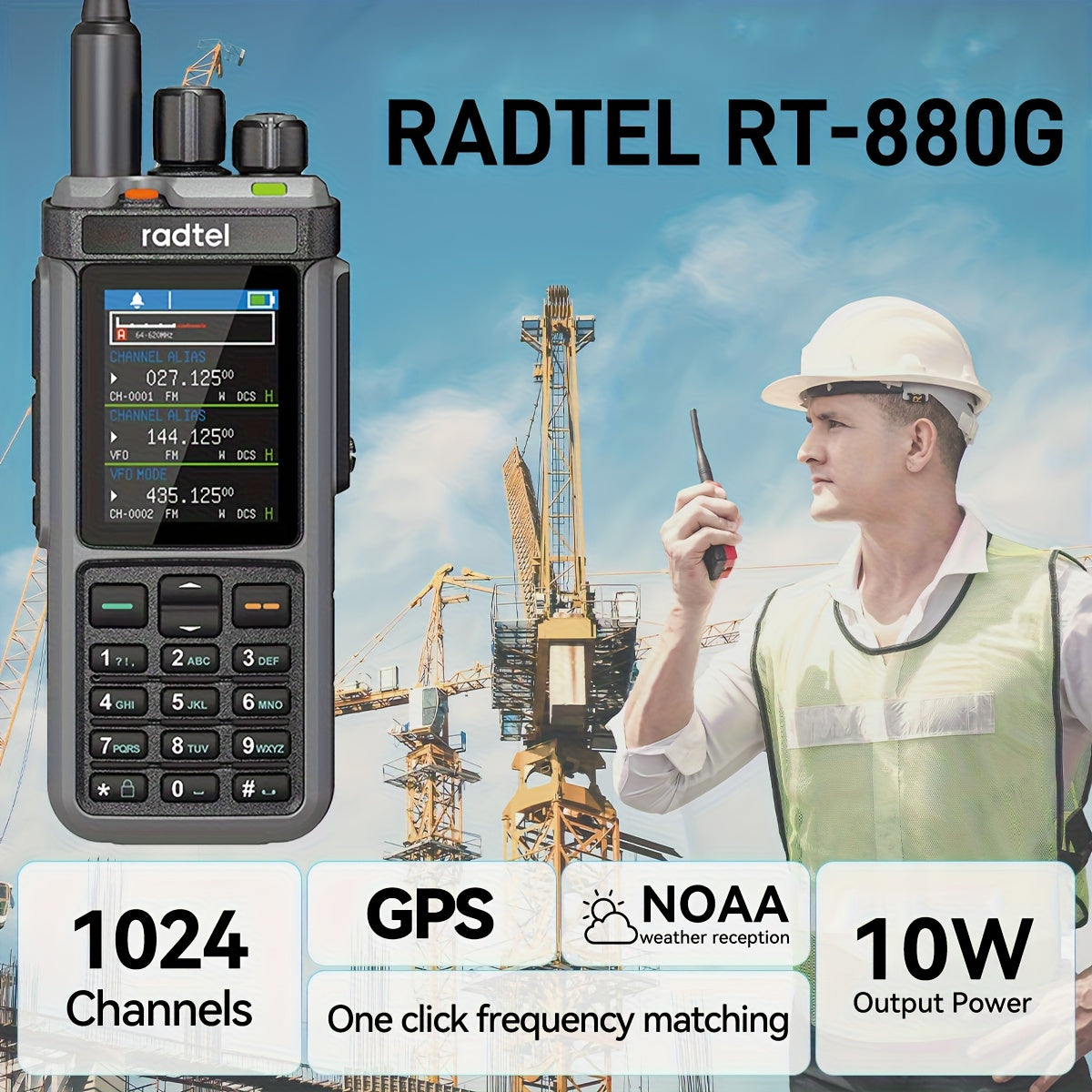 10W APRS GPS Ham Radio, RT-880G Full Band Amateur Radio With Cross Band Repeater, SSB CB USB LSB, 1024 Channels Walkie Talkie For Outdoor Emergency Survival Gear, Type-C Charging