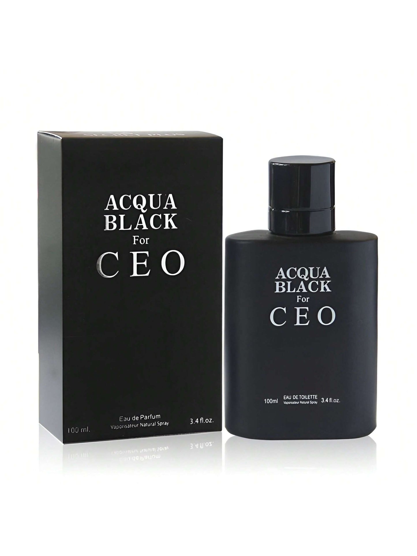 ACQUA BLACK CEO, Eau De Parfum Spray Perfume, Fragrance For Men- Daywear, Casual Daily - 3.4 Oz Bottle- Ideal EDP Beauty Gift For Birthday, Anniversary