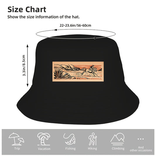 Vintage Western Cowboy Hat - Wide Brim Sun Protection, Breathable Lightweight Polyester Outdoor Camping, Fishing, Ranch - Classic Black Bucket cap for Men & Women, Fishing Gear, Rustic Design, Durable Construction, Unisex Hea