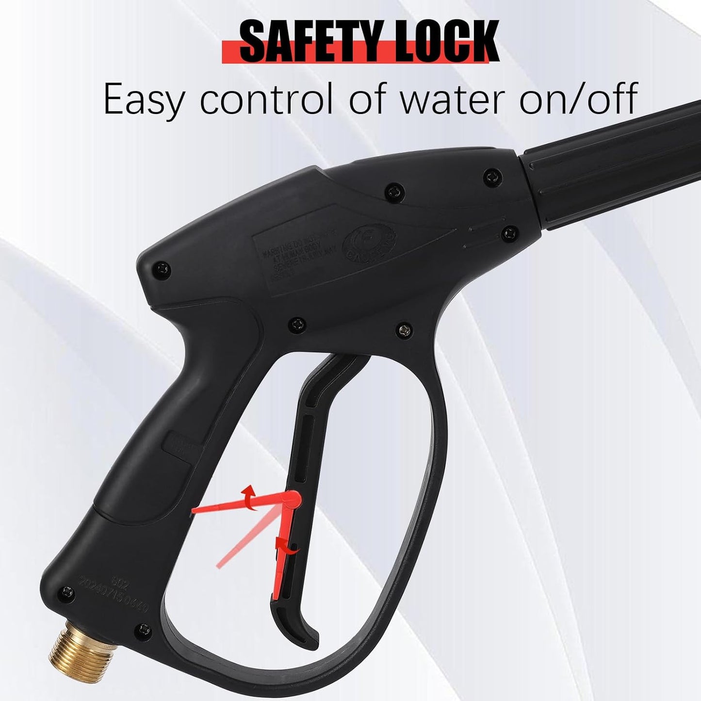 3600 PSI Gas Pressure Washer, 2.4 Max GPM, High Pressure Washer with 4 Quick Connect Nozzles, for Cars Fences Driveways Homes Patios Furniture