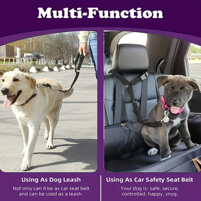 1pc Dog Belt Vest-Adjustable Car Safety Belly Band, Equipped With Solid Metal, Comfortable Padded Design And Ergonomic Support, Convenient Installation Automatic Haul Rope, Dedicated Pet Travel