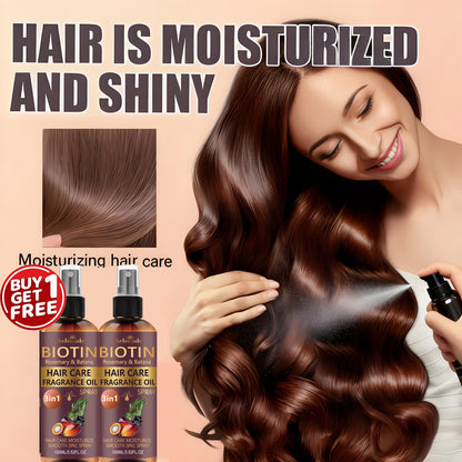Set of 2 No-Rinse Hair Serum Oil Sprays Featuring Batana And Rosemary, Designed for Quick Volumizing, Smoothing, And Frizz Management. Eliminate Dryness And Split Ends While Providing Heat Protection, Addressing Various Hair