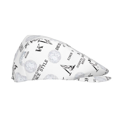 1pc Classic Black & White Letter Design Adjustable Beret Hat - Lightweight Polyester, Elegant Cabbie Gatsby Cap for Men & Women, Perfect for Driving, Casual Wear, and Special Occasions, Casual Headwear | Classic Beret | Light