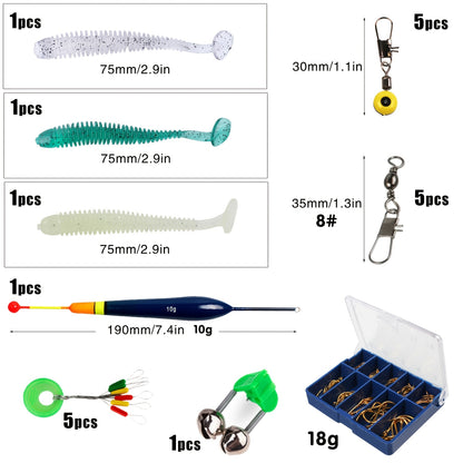 SOUGAYILANG Heavy-Duty Carbon Fiber Fishing Rod & Reel Combo with 5.0:1 Gear Ratio Spinning Wheel, Medium Power Fast-Retraction Line System, Complete Lure Kit (Hooks, Beads) - All-in-One Freshwater Bass Pike Trout Fishing for