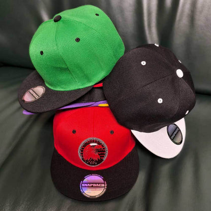 Unisex DJ Snapback Hat - Black & Red Two-Tone, Lightweight Breathable Polyester, Adjustable Snap Closure, Machine Washable, Perfect for EDM Parties & Casual Wear, Casual Headwear | Snapback Design | Durable Headgear, Yoki Man
