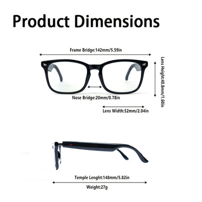 Ai Translation Smart Glasses, Multi-functional Audio Glasses Support 160+ Languages Translation, Built-in Microphone And Speaker, Music Playback And Voice Call, Photochromic Lenses, Suitable for, Driving, Relaxing And Daily O
