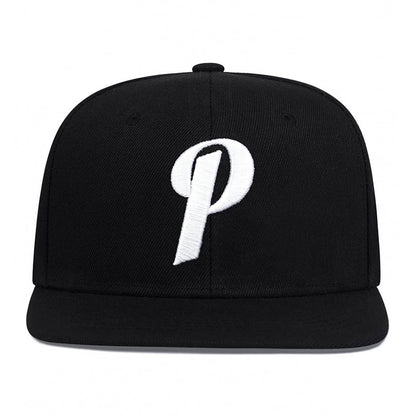 Unisex Adjustable Snapback Baseball Cap with 'P' Letter Embellishment - Lightweight Hip-Hop Hat for Men & Women, Spring/Summer Outdoor Casual Wear, Multi-Color Options (, Red, Green, Orange, Grey) - Durable Non-Stretch Fit, S