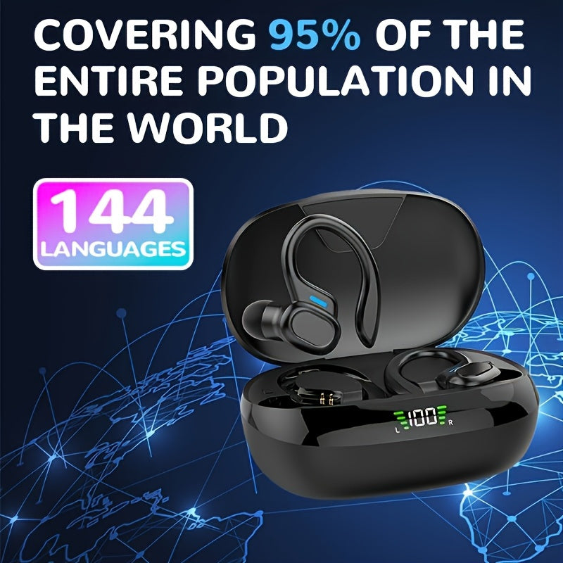 144 Real Time Translation Earphones] New 144 Translation Earphones - Real Time Translation, Suitable for Travel, Business, Work