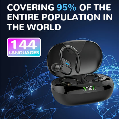 144 Real Time Translation Earphones] New 144 Translation Earphones - Real Time Translation, Suitable for Travel, Business, Work