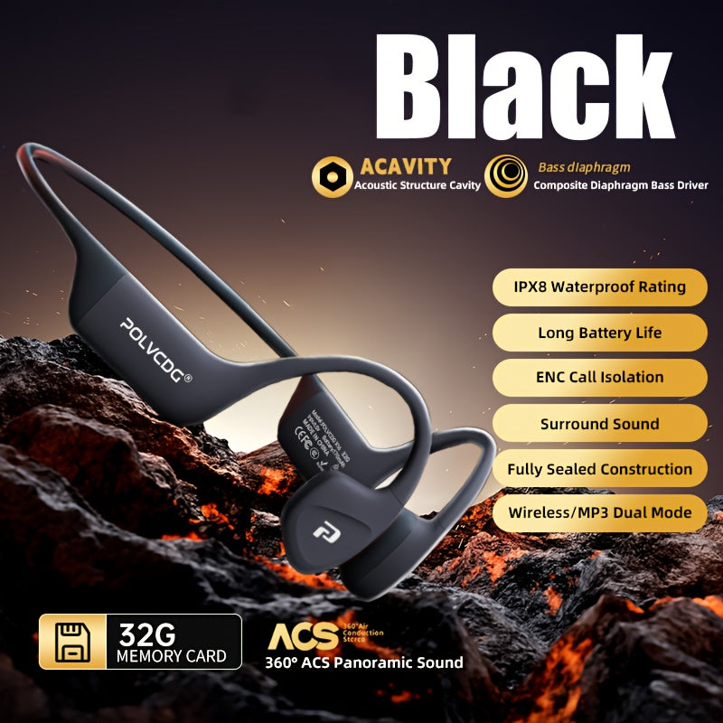 Newly Upgraded 2.0 X16 Wireless Bone Conduction Earphones Are Professional And Sweat Resistant, Providing Clear Communication with The Microphone. The Magnetic Charging Port Has a Long Lifespan And a Large Memory Wireless/Mp3