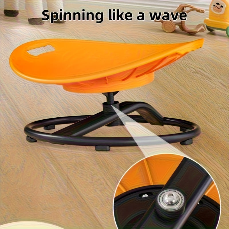 1pc Rotating Sensory Spin Chair with Non-Slip Metal Base & Ergonomic Design - Durable Plastic, Multi-Color Options (Red, Green, Yellow, Orange, Pink, Purple