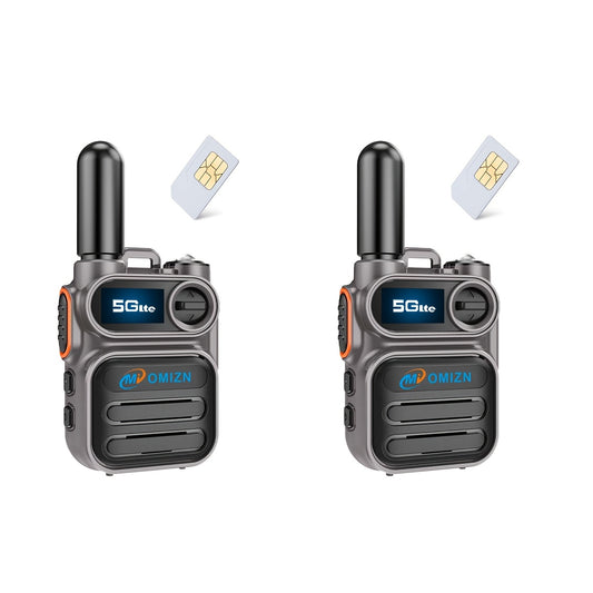 Omie M5 Global 5G Walkie-talkie, Unlimited Distance Range, Shock-proof, Fall-proof, Dust-proof, Two-way Walkie-talkie, Dual Card Slot, Flashlight, Type C Charging 110-200 Hours Standby