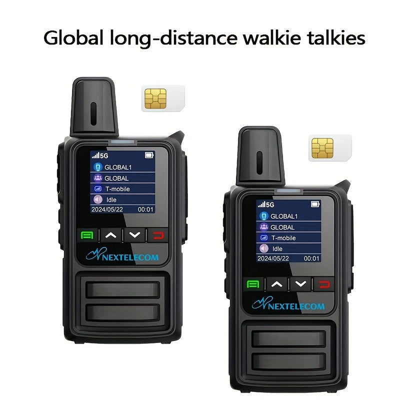 Model 360 Walkie-Talkie, 5000-mile Global Range, 5G POC, One-button PTT, Long-range Walkie-talkie (black, Includes 2 Units And SIM Card)., Emergency Communication, Longrange Radios, Lightweight Communicator, Portable Device,