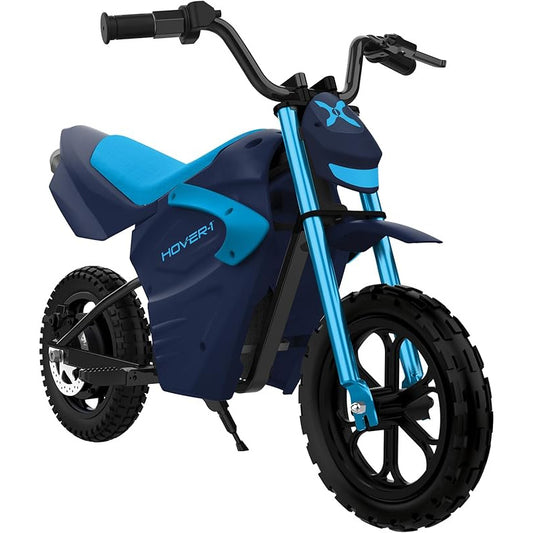 Hover-1 My First Dirt Bike for Kids - 300W Motor, 9MPH Max Speed, 9 Mile Range, 12" Off-Road Tires, 120LB Max Weight, Twist Grip Throttle & Rear Disc Brake Electric Dirt Bike for Kids Ages 5+ Years
