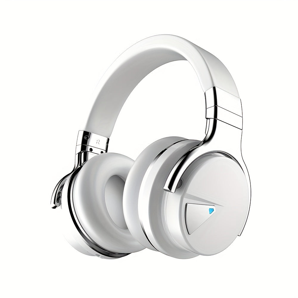 Active Noise Cancelling Wireless Headphones, 30H Playtime, with Microphone, Deep Bass, 30 Hours Playtime