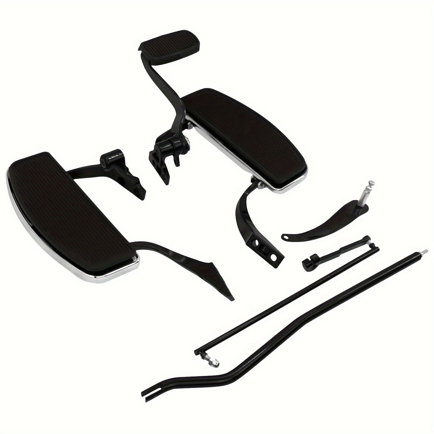 Complete Kit for Floorboards And Foot Pedals Compatible with for harley Dyna FXD Models from 2006 to 2017