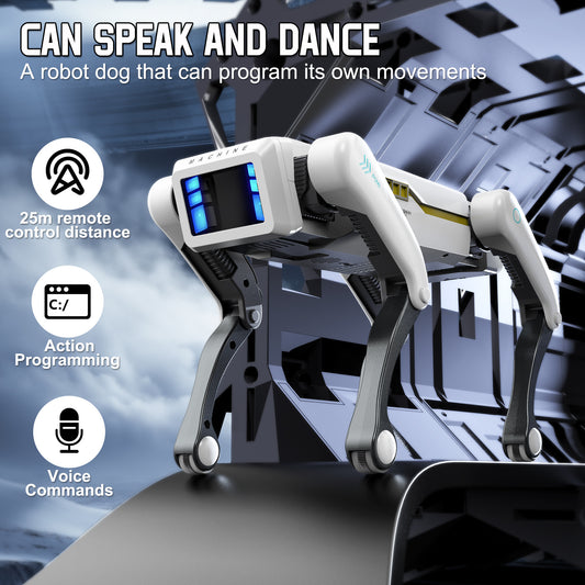 Interactive Smart Robo Dog-Rechargeable Robot, Programmable with Remote & APPControl, Voice and Touch Features, Realistic Actions and Perform Tricks