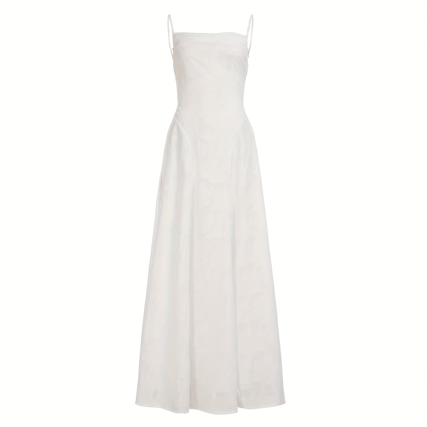 Chic And Alluring White Lace Dress with a Backless Design, Perfect for Summer Evening Parties. This Waist-Cinching A-Line Dress Is Flattering And Ideal for Vacations