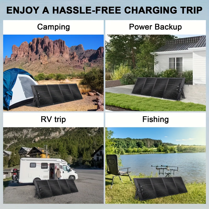 100W Solarpanels Without Bag And Generator/320, 000mAh Power Bank. LiFePO4 Battery UPS, Multi-connector, Durable And Compact Design-portable Camping, Outdoor Charging, Reliable Power Support, Essential for RV Travel, Christma