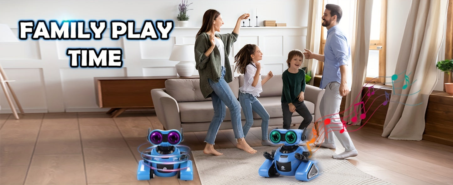 STEM RC Robot with Dance & Music, Smart Interactive Boys & Girls, Blue & Black Kids Dancing Robot,, Ideal Gift for Boys & Girls 3-6 Years Old, Robot Dog, Robot Puppy, Robot Pet, Dog Robot, Robot Jouet, Robotic Dog, Interactiv