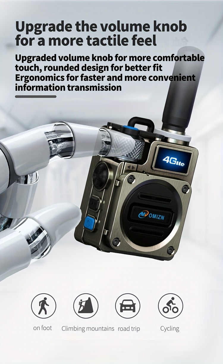 Omi Smart M6 Card Slot Global Intercom, Unlimited Distance 5000km Call Range, Metal Body, Shockproof and Drop-Resistant, HD Blue Screen, 5-Day Long Standby, 8K Intelligent Noise-Cancelling Speaker, Mini Design, Offroad Commun