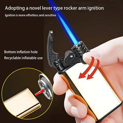 1pc/5pcs Lighter, Butane Lighter, Windproof Lighter, Straight Blue Flame Lighter, Portable Lightweight Lighter, Arm Ignition Lighter, Suitable for Outdoor Camping, Barbecue, Hiking, Precise Ignition, Home/Wedding/Party Candle