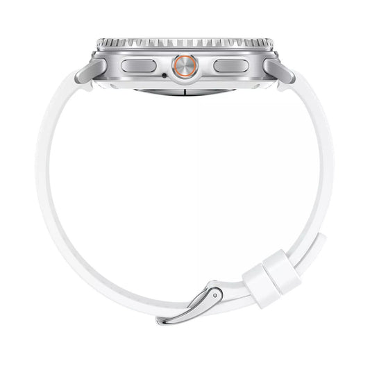 Samsung Galaxy Watch 8 Classic 46mm – Silver Edition with White Band, Designed for Active Lifestyle