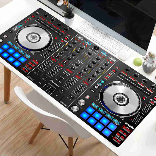 1pc Pioneer DJ DDJ-SX Controller Mouse Pad & Office Desk Mat - Non-Slip Rubber Base & Polyester Surface with DJ-Themed Design, Scratch-Resistant Durable Gaming & Music Production Mat for DDJ-SX Controller Compatibility, Ideal