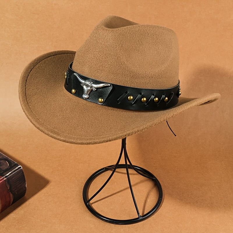 Vintage-Style Western Cowboy Hats - Set of 6 - with Wide Brims - Suitable for Farm Riding And Parties