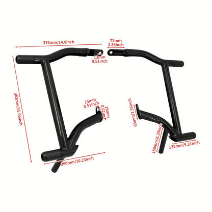 For Harley Parts and Accessories - for Harley Parts - Motorcycle Accessories - Bike - Black Metal Saddlebags Guards Crash Rails Bars for Harley Touring & Electra Street Glide 09-25 - Rugged Design - Sleek Bike Guards - Highqu