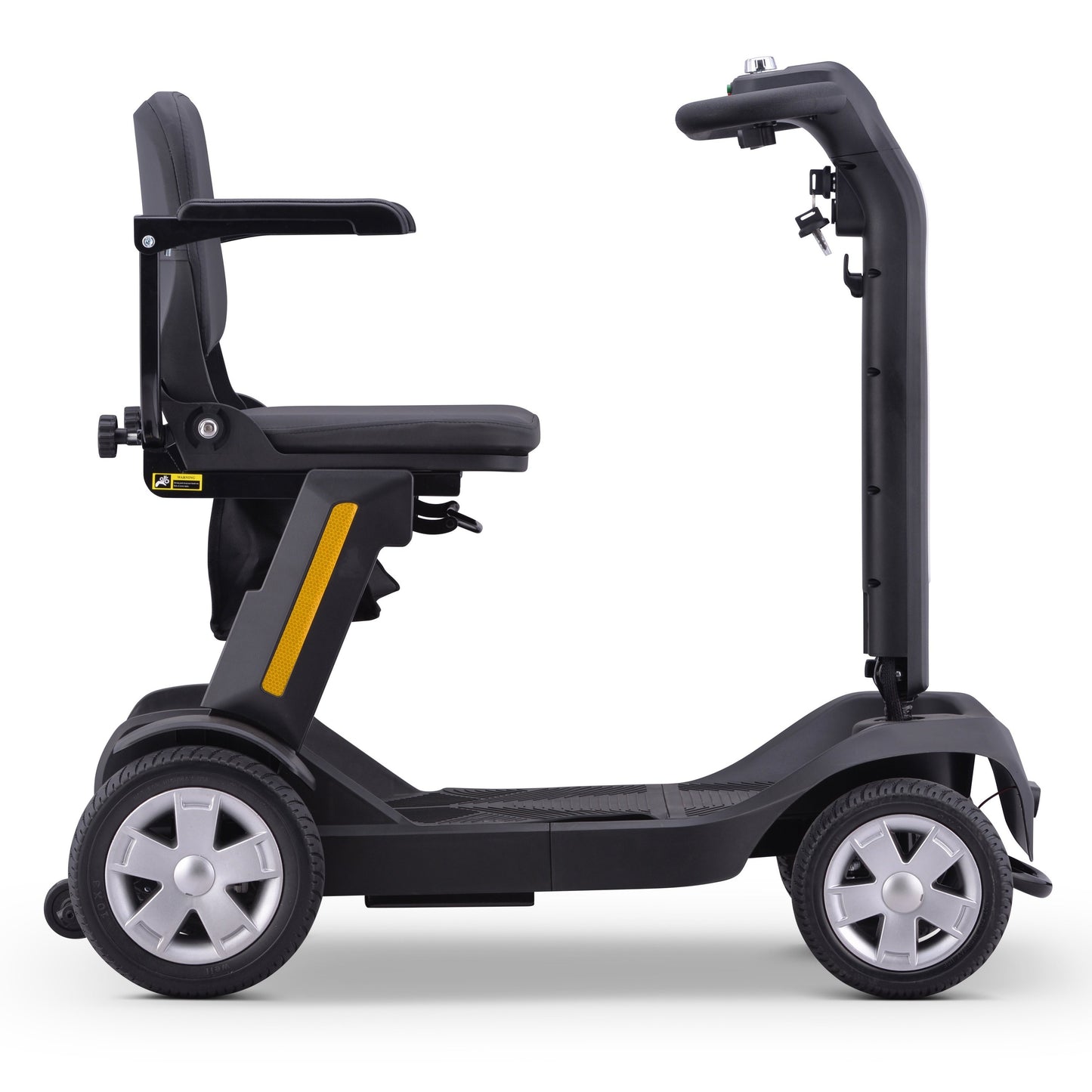 Foldable Mobility Scooter for Adults & Senior, 4 Wheels Powered Device for Travel, Lightweight and Portable, with LED Strip Light, Storage Bag, Charger Included, No Assemble Required