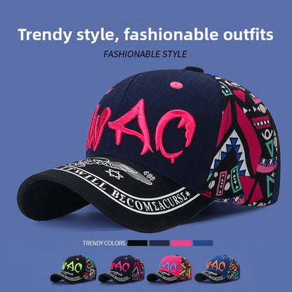 Korean-style Baseball Cap | Casual Fashion Letter Embroidery, Outdoor, Breathable Adjustable Unisex Snapback Cap for Men and Women