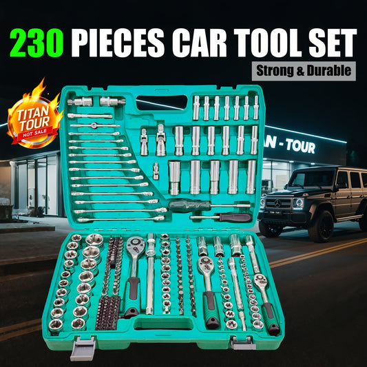 899/216/53PCS Or 230/65PCS Updated Tool Set, MechanicTool Kits for Auto Repair And Household Mechanical Tool Kit for Car Bike Repair Tools, 1/2 *1/4" 3/8 "drive Depth And Standard Sockets, Ratchet Torque Wrench Screwdriver So