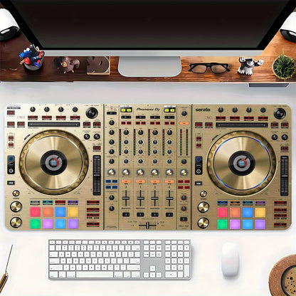 1pc Pioneer DJ DDJ-SZ Limited Edition Golden Controller & Desk Mat - Non-Slip Rubber Base, /Durable Tabletop Computer Pad for DJ Controller (PC/Gaming Setup) - Brand Design for /Office Use