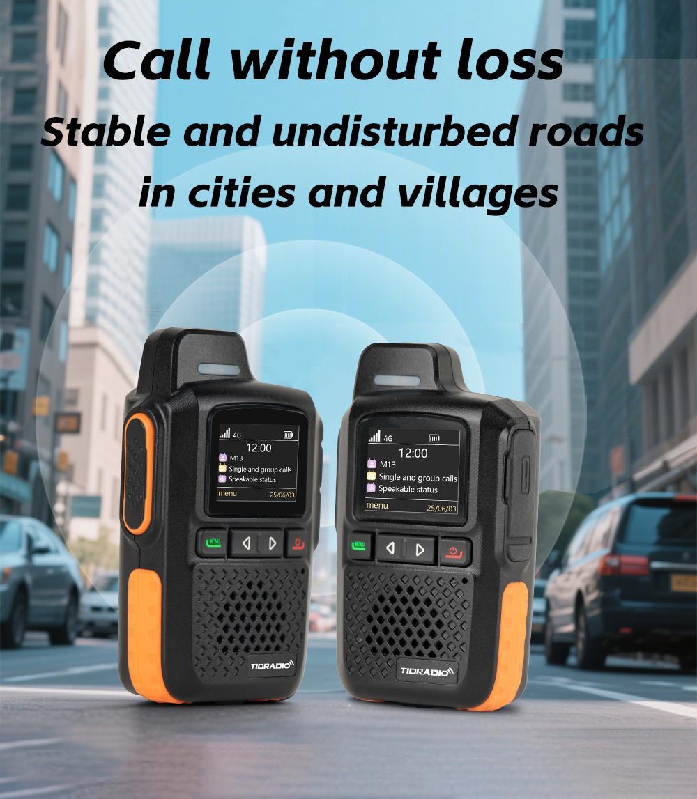 TIDRADIO M13 Global Walkie Talkie 5000km Long Rang Global PPT Walkie-Talkie with SIM Card 1 Year Free Data Service Transnational POC Radio, Transnational Communication, Emergency Radio, Durable Construction, Portable Device,