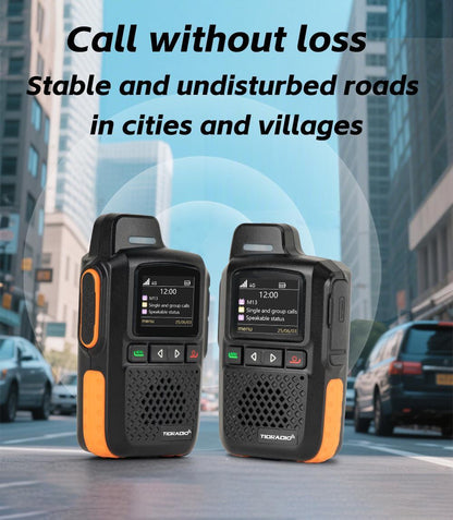 TIDRADIO M13 Global Walkie Talkie 5000km Long Rang Global PPT Walkie-Talkie with SIM Card 1 Year Free Data Service Transnational POC Radio, Transnational Communication, Emergency Radio, Durable Construction, Portable Device,