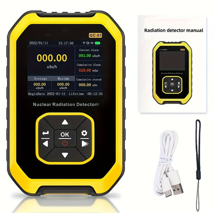Geiger Counter Nuclear Radiation Detector Radiation Dosimeter With LCD Display, Portable Handheld Beta Gamma X-ray Radiation Monitor Meter, Perfect To Birthday Father'S Day Gift