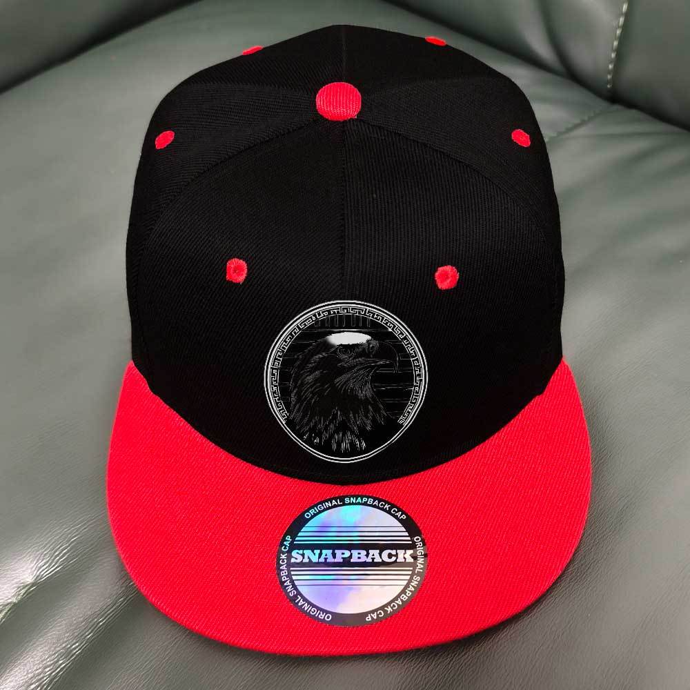 Unisex DJ Snapback Hat - Black & Red Two-Tone, Lightweight Breathable Polyester, Adjustable Snap Closure, Machine Washable, Perfect for EDM Parties & Casual Wear, Casual Headwear | Snapback Design | Durable Headgear, Yoki Man