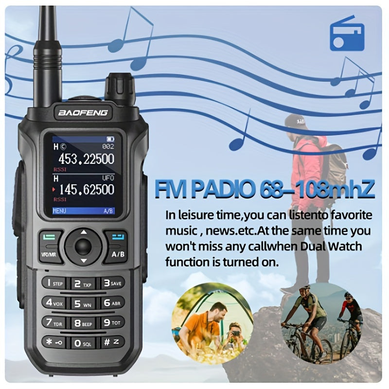 Portable Walkie-Talkie, Handheld Two Way Radio, Large Capacity And High Power Intercom With 999 Chanels, Wireless Long Range Receiver Intercom