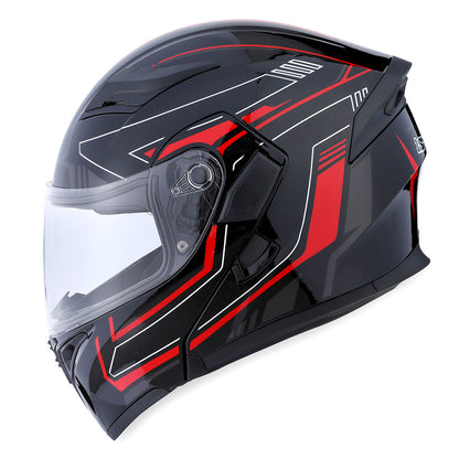 MOTORCYCLE MODULAR FULL FACE HELMET FLIP UP DUAL VISOR HELMET