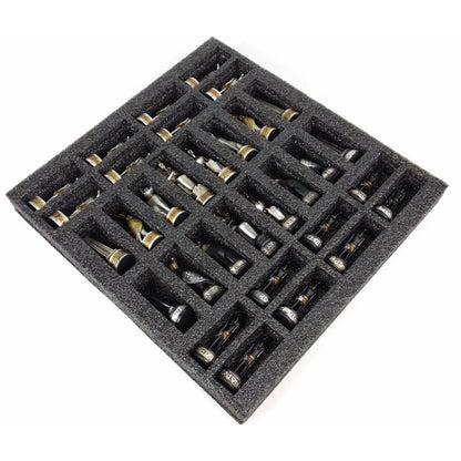 Egyptian Anubis Black Silver and Gold Chess Set w/ 16" Hieroglyphics Board – Top Trending Chess Set, Best Seller, Limited Stock, Fast Shipping, Popular Choice, Must-Have, Top Rated, Customer Favorite, Top Hot Seller, Perfec