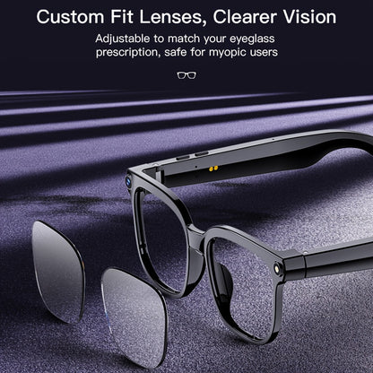 New Release AI Smart Glasses with 8MP HD Camera & 1080P Video Recording, Built-in AI Voice Assistant, Wireless Wireless Smart Glasses for translation (164 Languages), Compatible with iPhone/iOS & Android, ic, Unisex for Men/W