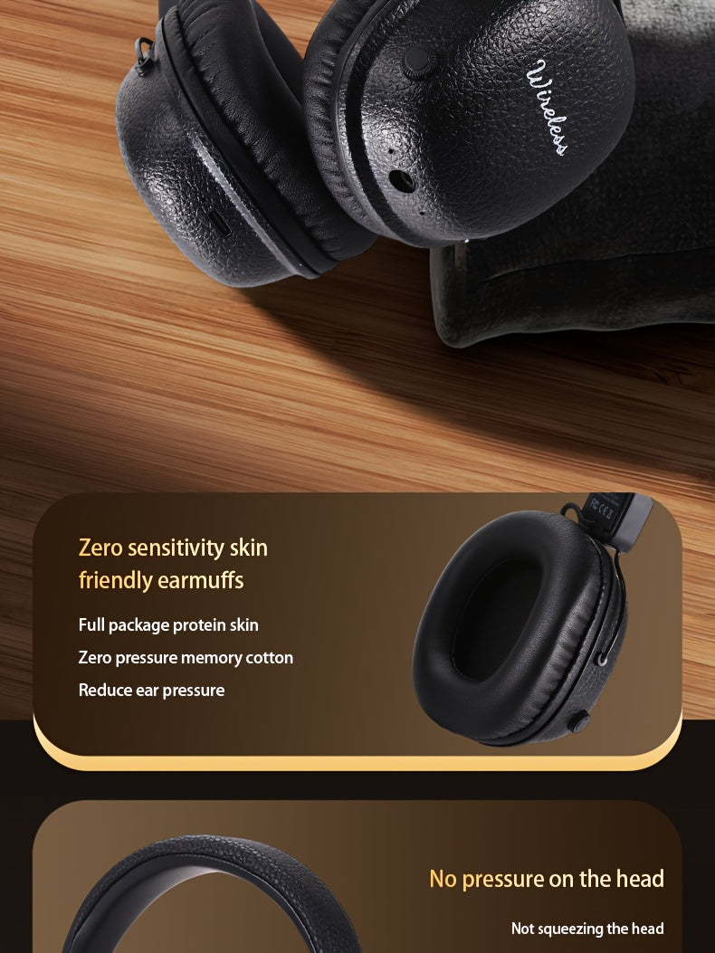 [Noise-Canceling Headphones] 2025 Classic Model Noise-Canceling Headphones - Dual Chip Technology, Lossless Sound, Dual Golden Plating Certification, Foldable/Wireless Design with Strong Anti-Interference Capability, Ensures