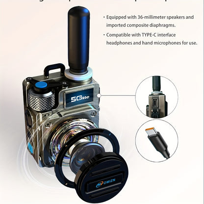 OMI-M6 Pro 5000KM Worldwide Walkie Talkies with GPS Tracking, 72H Battery Noise Cancelling, Ideal for Truckers Marine Construction Crews