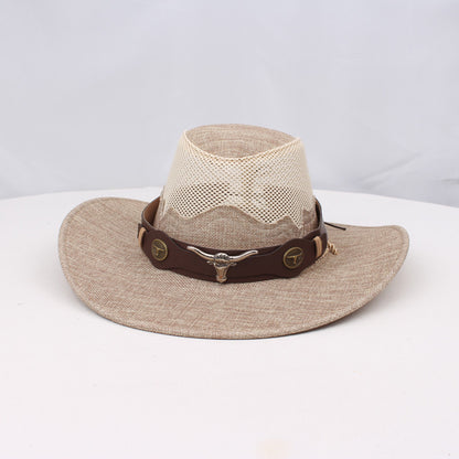 1pc Western Cowboy Hat - Lightweight Wide Brim Sun Protection, /BrownRed, for Western, Festival, Everyday, Themed Parties - Unisex Cowboy Hat for Men & Women - Ideal Western Costume Accessory Gift, Festival Gear